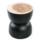 Carbon Crow Stool – Handcrafted Suar Wood Side Table & Seating