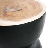 Carbon Crow Stool – Handcrafted Suar Wood Side Table & Seating