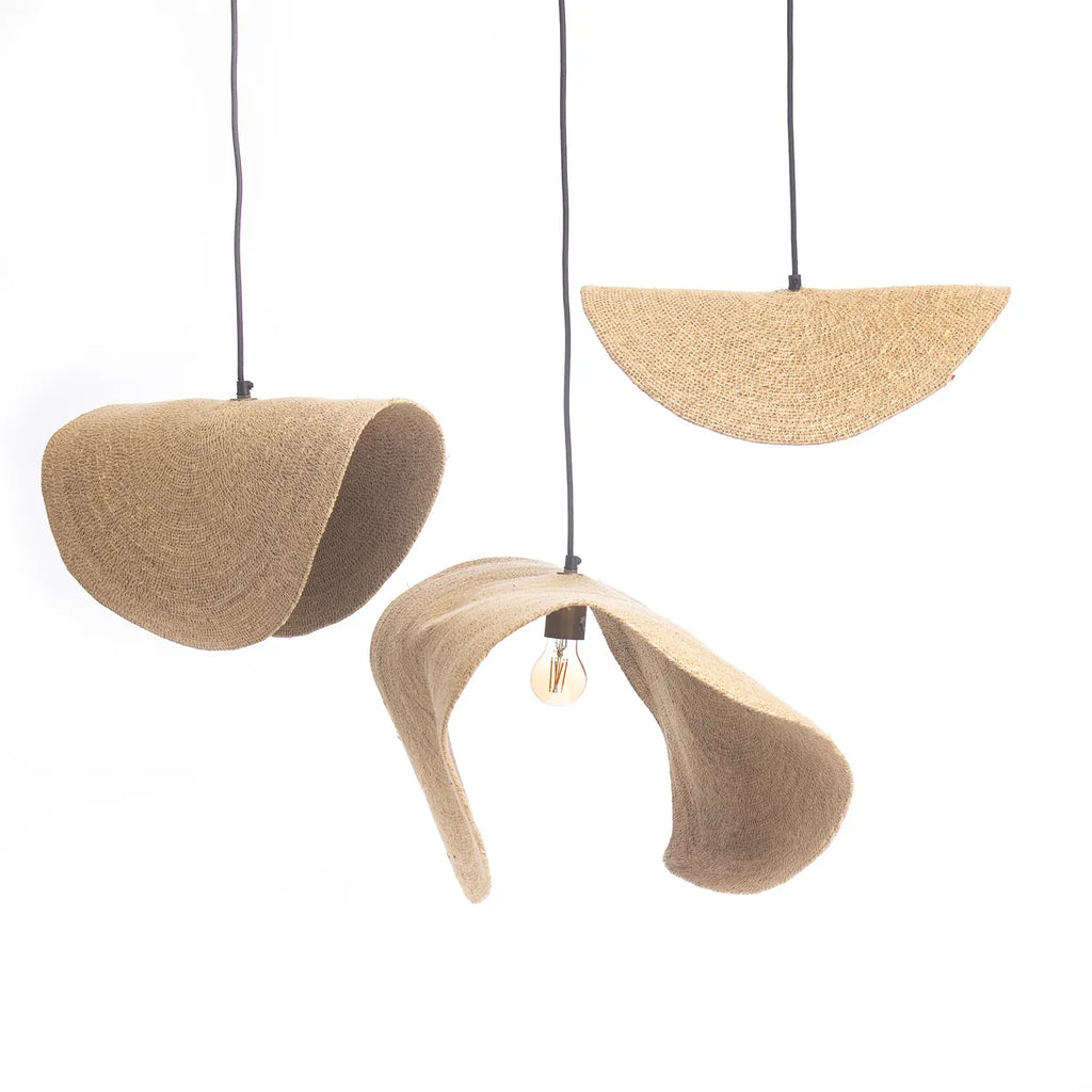 Lovalova Pendant Lamp – Woven Grass Ligh -  Organic Shape