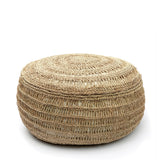 Round Seagrass Pouffe – Boho Chic Style - Modern and Durable Design