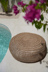 Round Seagrass Pouffe – Boho Chic Style - Modern and Durable Design