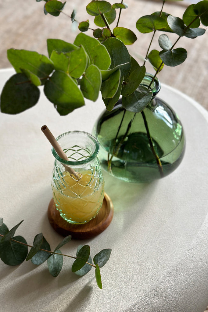 Dishwasher Safe Blue Pineapple Glass for Eco Living