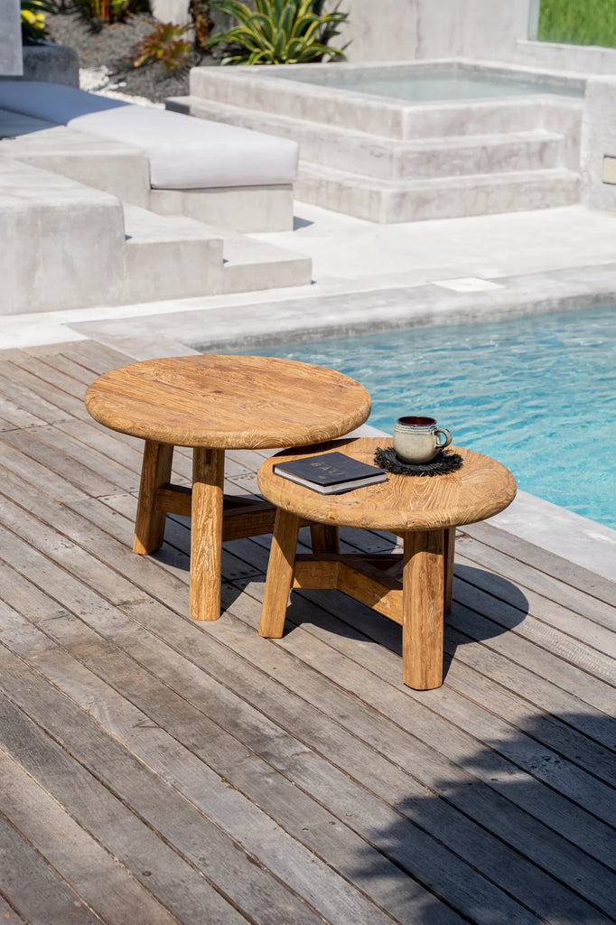 Fusuma Coffee Tables designed to nest together for space-saving layouts, offering versatility and functionality