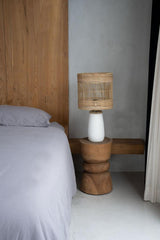 "Kiska" Table Lamp - White Natural - maisonbymartina