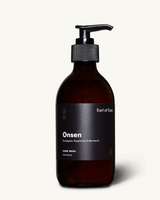 Onsen Hand Wash by Earl of East in a sleek 300ml bottle, featuring a refreshing blend of eucalyptus, peppermint, and mandarin.