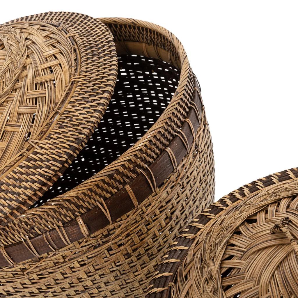 Colonial Handcrafted Rattan Laundry Basket placed in a tidy laundry area, blending function with elegance.