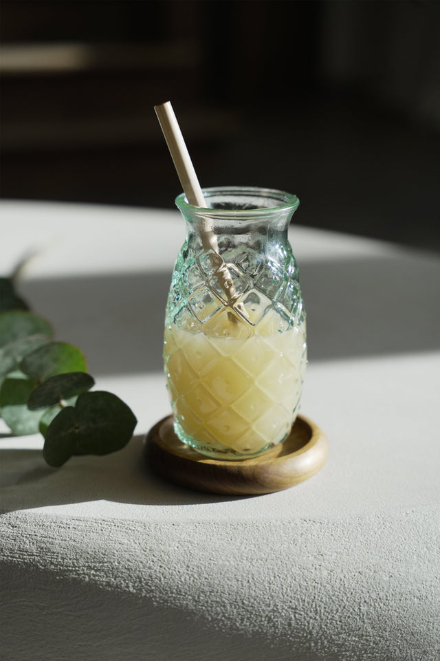 Pineapple Glass Blue Made from Recycled Glass