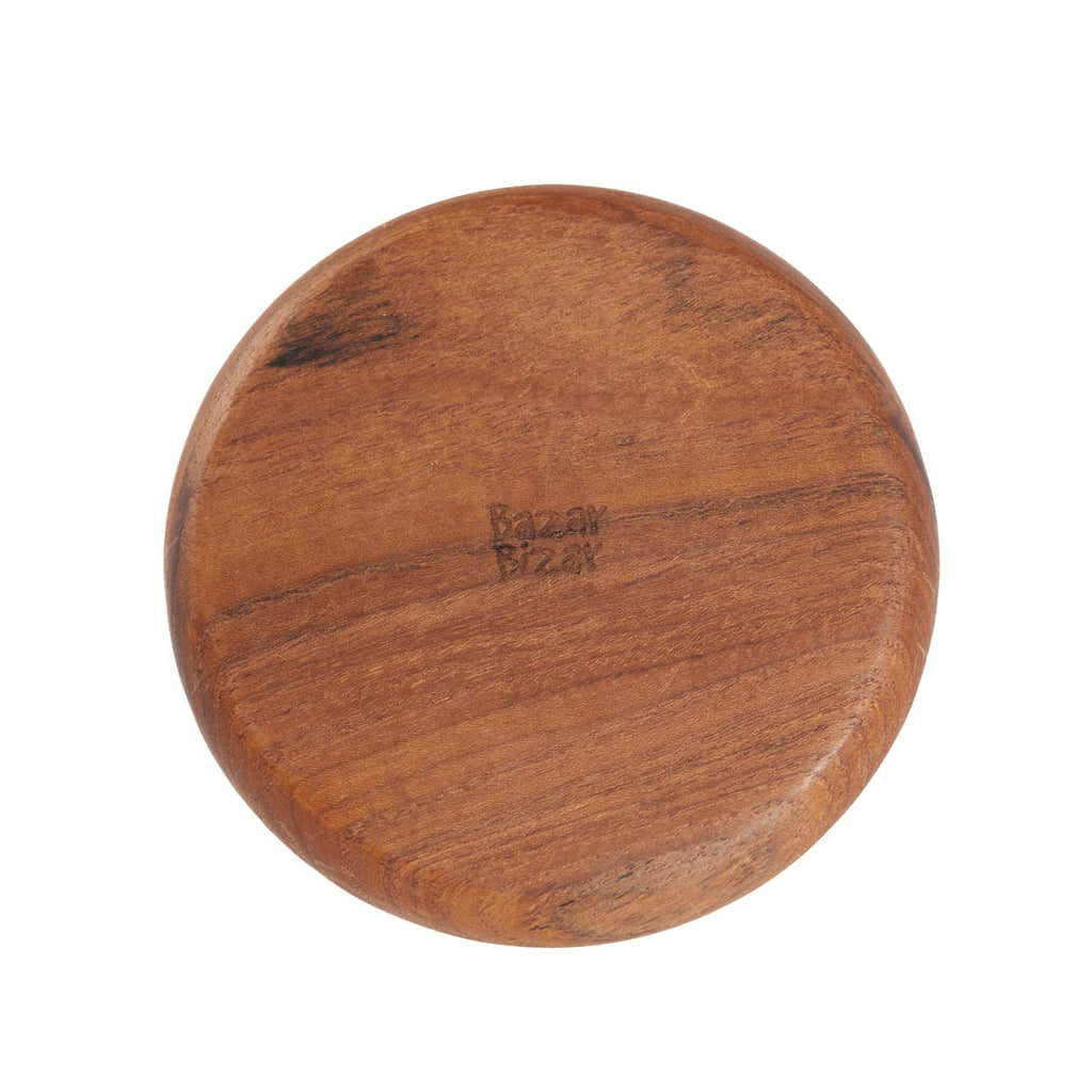 Premium Teak Wood Coaster with a natural finish, adding a touch of modern elegance to any interior