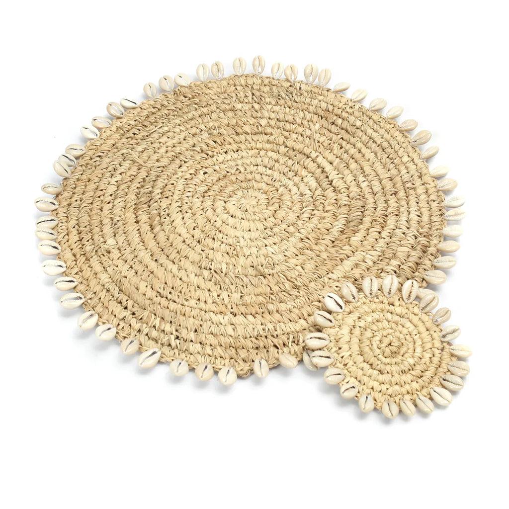 "Raffia" Shell Placemat - Natural Seagrass - maisonbymartina