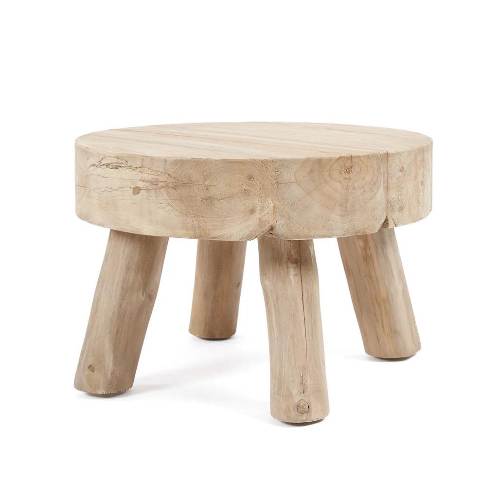 Recycled teak wood side table with a timeless design