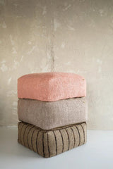 The "Oh My Gee" Bohemian Pouffe - Beige Black - maisonbymartina