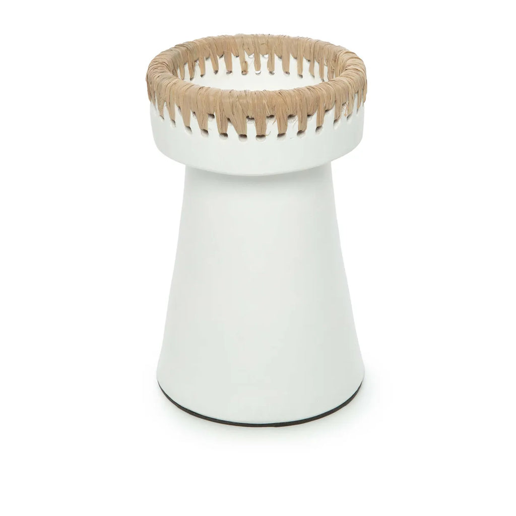 Pretty Candle Holder – White Terracotta - Durable and Modern