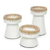 Pretty Candle Holder – White Terracotta - Durable and Modern