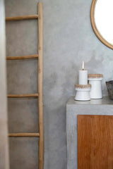 Pretty Candle Holder – White Terracotta - Durable and Modern