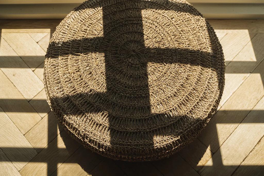 The "Seagrass" Bohemian Pouffe - Round - maisonbymartina